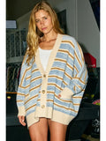 Striped Sweater Cardigan