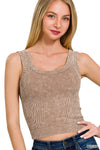 Stone Washed Ribbed Top