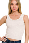 Stone Washed Ribbed Top