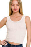 Stone Washed Ribbed Top