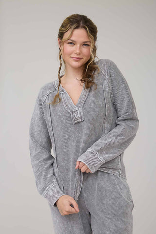 Gray Washed Top