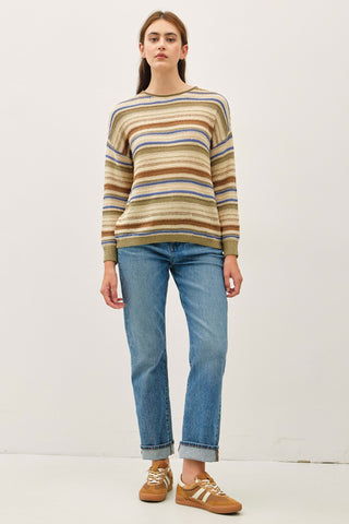 Stripe Sage Sweater