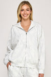 White Camo Hoodie Jacket