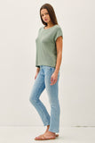 Sage Knit Tee