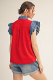 The Denim Pop Top