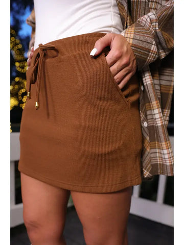 Ribbed Skort