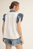 The Denim Pop Top