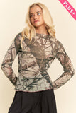 Camo Mesh Top