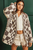 Mixed Check Cardigan