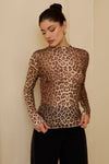 Cheeta Mesh Top