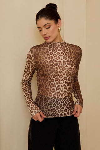 Cheeta Mesh Top