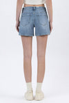 Cuffed Denim Shorts