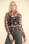 Floral Mesh Top