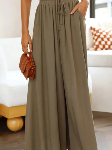 Olive Flowy Pants