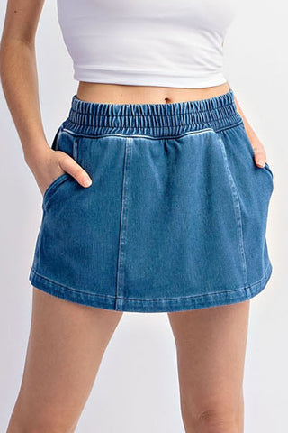 Light Denim Skort