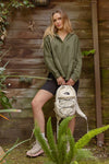 Olive Hooded Top