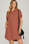 Cinnamon Woven Dress