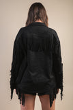 Suede Fringe Top