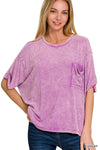 Ribbed Acid Wash Top
