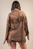 Suede Fringe Top
